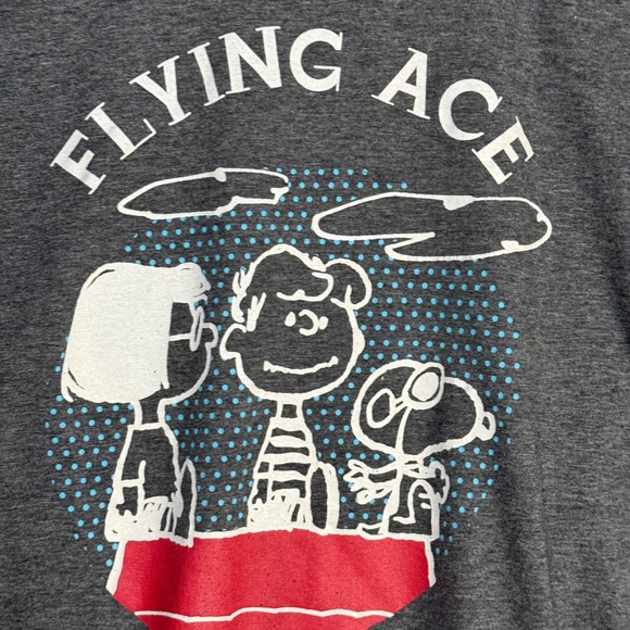 Peanuts Charlie Brown Flying Ace Kids Size Small Graphic T-Shirt - Picture 2 of 8